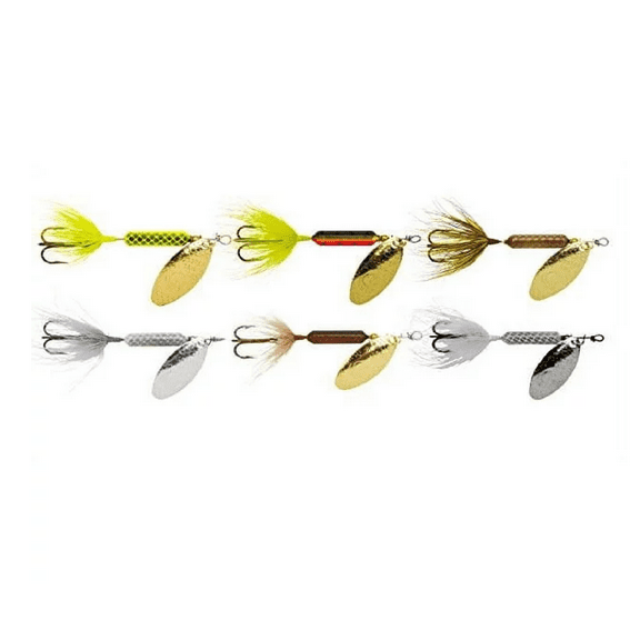 Yakima Bait Worden's Rooster Tail Spinner Trophy Fishing Lure Kit, Assorted Colors, 1/16 oz., 6 Count, 222 Y349
