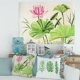 thumbnail image 2 of Designart ' Ancient Pink Lotuses In The Pond V ' Traditional Canvas Wall Art Print, 2 of 4