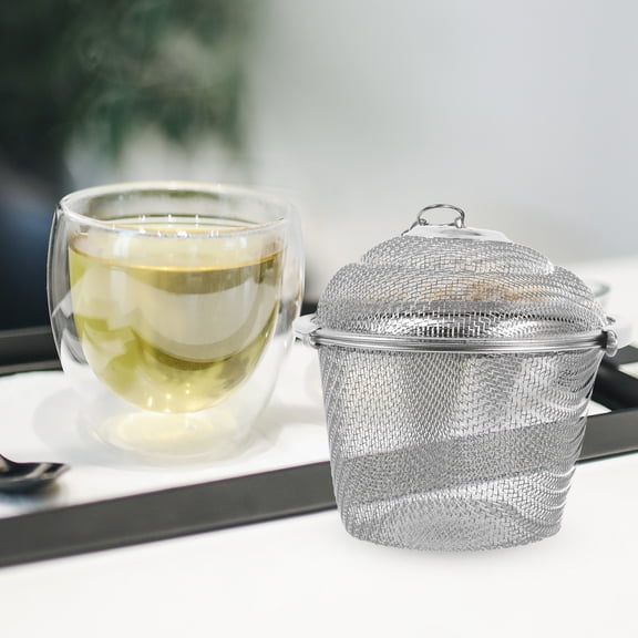 Stainless Steel Tea Infuser Strainer with Chain, 6.5cm Mesh for Loose Leaf Tea Brewing, Kitchen Tool