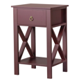 thumbnail image 6 of Tcbosik 2 Pack Night Stands with Storage, Modern Bedside Table with Shelf and Drawer, Accent End Table for Small Space, Living Room, Bedroom, Brown, 6 of 8