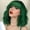 Dark Green, variant on DOPI Short Wavy Wig with Bangs for Women Shoulder Length Bob Curly Women's Charming Synthetic Wigs with Natural Wavy Black To Brown Heat Resistant Hair for Daily Party Use