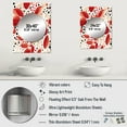 thumbnail image 4 of Designart "Pattern Of Red And White Polka Dots II" Geometric Mirror Wall Decor - Modern Red Polka Dots Mirror Wall Art For Entryway - 32" x 24" Inch, 4 of 5