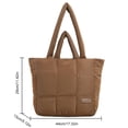 thumbnail image 2 of Bolso acolchado a cuadros para mujer bolso de moda suave de Color sólido para mujer y niña, 2 of 9