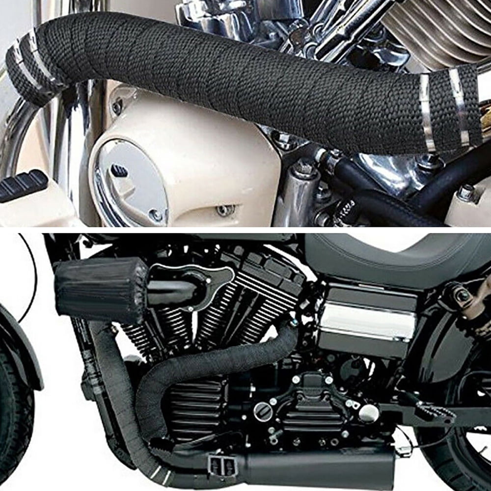 10M Exhaust Header Pipe Heat Wrap DIY Motorcycle Insulation Shield White 