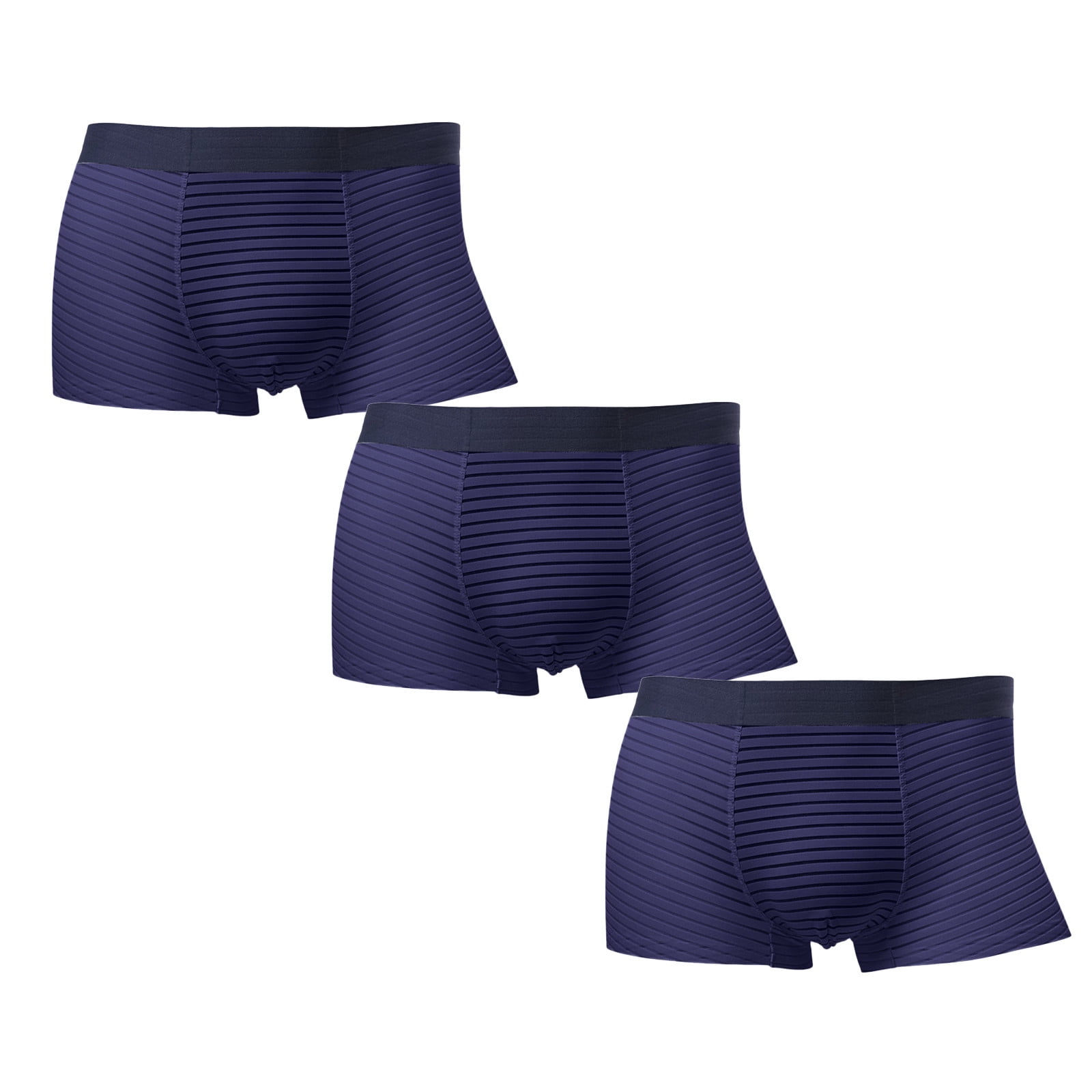 BJUTIR Panties For Men 3 Piece Brief Summer Thin Transparent Underpants Ice  Silk Boxers Breathable Waist Pant Underwear Mens Underwear 