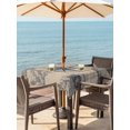 thumbnail image 3 of Outdoor Tablecloth with Umbrella Hole for Patio/Picnic/Party/Camping, Ocean Compass Waterproof Table Cloth Square Cover Washable, Vintage Coastal Starfish Shell Conch Beige (60"x 60"), 3 of 8