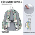 thumbnail image 5 of Boston Terrier Floral Flowers Backpack for School,Cute School Bag,Schoolbag with Adjustable Shoulder Straps & Padded Back,13.4"x11"x4.7", 5 of 6
