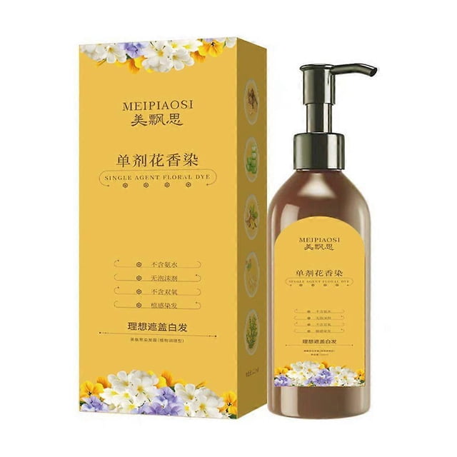 Mepance Single Dose Floral Hair Dye Plant Formula No Hydrogen Peroxide No Irritation Otherwise Skin Hair Dye Cover Gray Hair