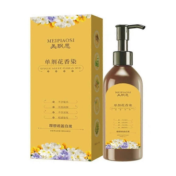 Mepance Single Dose Floral Hair Dye Plant Formula No Hydrogen Peroxide No Irritation Otherwise Skin Hair Dye Cover Gray Hair