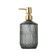 thumbnail image 2 of Botella de botella de jabón de vidrio tipo bomba – Champú recargable, gel de ducha. Envase, diseño antideslizante texturizado, bomba impermeable, cocina reutilizable en el baño doméstico, 2 of 6