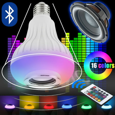 EEEKit LED Music Bulb, Bluetooth Control LED RGB Color Bulb Light E27 Smart Music Audio Speaker