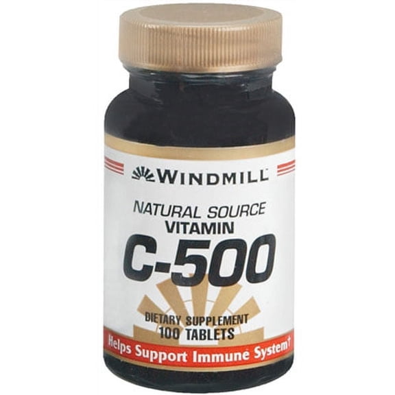 Windmill Natural Source Vitamin C-500 Tablets - 100 Ea, 3 Pack