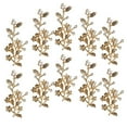 thumbnail image 1 of AMLESO 10Pieces Alloy Crystal Flower Leaves Flatback Buttons for Wedding Decoration, 1 of 8