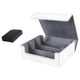 thumbnail image 4 of Caja para baraja de cartas, estuche para tarjetas deportivas, cuero PU estándar con cierre magnético para jugar Blanco Gris, 4 of 8