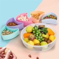 thumbnail image 4 of 2Pc Multi-Function Food Storage Tray with Lid Food Containers Tray for Nuts and Candy Fruit Snack Plate Serving Platte, 4 of 5