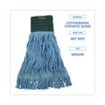 thumbnail image 4 of Boardwalk BWK402BL Cotton/Rayon Fiber Premium Standard Mop Head - Medium, Blue (12/Carton), 4 of 8
