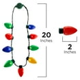 thumbnail image 3 of Windy City Novelties 20 Pack LED Light Up Christmas Bulb Necklaces with 6 Flashing Modes – Festive Holiday Party Accessories for Adults, Events & Parades, 3 of 4