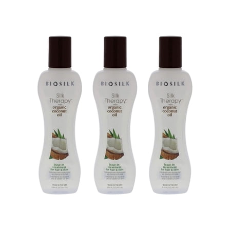 BIOSILK Silk Therapy Natural Coconut Oil Leave-In 5.64 oz (Pack of 3)