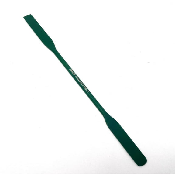 PTFE Coated Stainless Steel Double Ended Micro Lab Spatula, Square & Round End, 7" Length