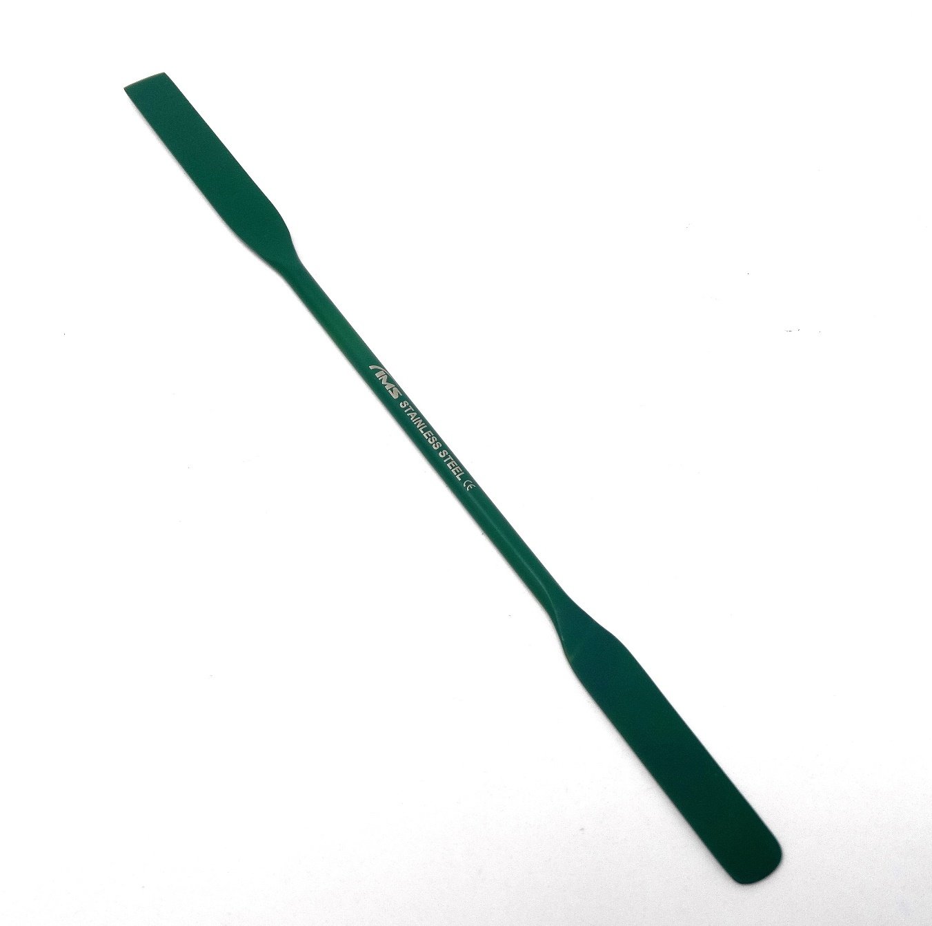 PTFE Coated Stainless Steel Double Ended Micro Lab Spatula, Square & Round End, 7" Length