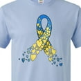 thumbnail image 4 of Inktastic Down Syndrome Awareness Blue and Yellow Hearts Ribbon T-Shirt, 4 of 5