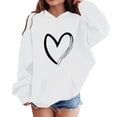 thumbnail image 2 of Zylarhe Girls Pullover Girl Hoodie Long Sleeve Soft Sweatshirt Graphic Hoody Kids Cute Pullovers Top Clothes for Girls with Soft Texture White 8-9 Years, 2 of 4