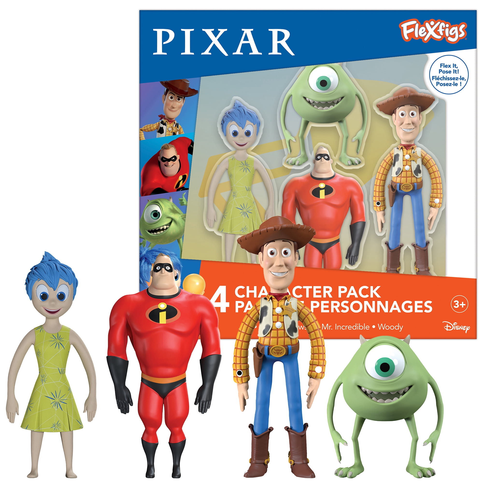 FleXfigs: Pixar - 4 Character Pack - Articulated Action Figures