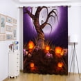 thumbnail image 2 of Cortinas de Ventana Tema Halloween Poliéster Elegante Moderno Para Decoración de Partido 6 150x200cm, 2 of 6