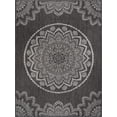 thumbnail image 3 of ZXNYH Outdoor Rug - Modern Area Rugs for Indoor and Outdoor patios, Kitchen and Hallway mats - Washable Outside Carpet (5x7, Bordered - Beige/White), 3 of 8