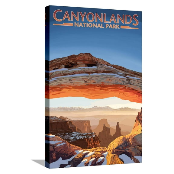 Art.com Canyonlands National Park, Utah - Arch Stretched Canvas Print Wall Art by Lantern Press, 16" x 24"