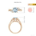 thumbnail image 5 of ANGARA Natural Nature Inspired 1.6 ct Aquamarine & Diamond Twisted Vine Ring in 14K Rose Gold for Women (Size-8mm) | March Birthstone, Anniversary, Jewelry Gift for Women | Natural Aquamarine Ring, 5 of 9