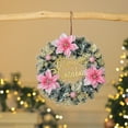 thumbnail image 4 of PEIBang Christmas Wreaths for Front Door,14 Inch Christmas Wreath with Poinsettia for Outdoor Indoor Holiday Home Decoration, 4 of 6