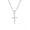 Silver, variant on Minimalist Solid Plain Cross Necklace, Silver Polished Thin O Link Chain Faith Religious Pendant Jewelry Gift for Baptism Birthday Anniversary