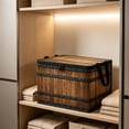 thumbnail image 2 of Kraoden Fabric Imitation Wood Grain Storage Box, Large Capacity Foldable Organizer for Clothing, Toys, Books, and Miscellaneous Items, Sturdy Non-Woven Fabric with Lid, 2 of 6