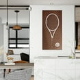 thumbnail image 3 of L&V Vibe Racquet Frameless Free Floating Tempered Glass Panel Graphic Wall Art , 24" x 48", 3 of 9