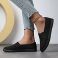 thumbnail image 3 of Womens Lightweight Canvas Slip On Sneakers Comfortable Non Slip Work Shoes Breathable Casual Dress Shoes, 3 of 8