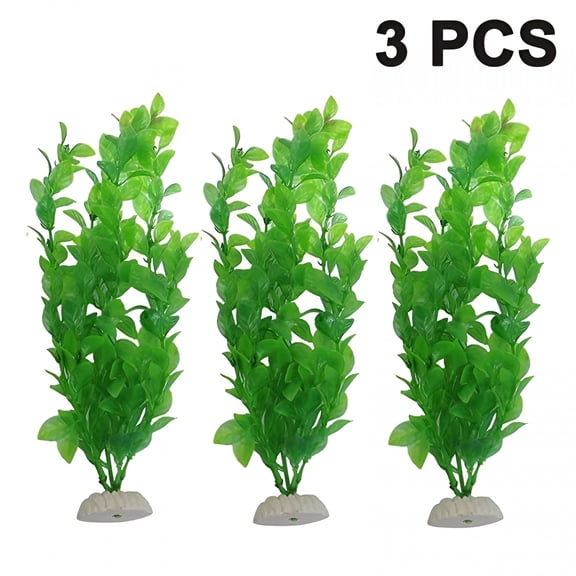 ACDANC 3 Pack Large Aquarium Plants Artificial Plastic Fish Tank Plants Tall Aquarium Accessories Simulation Fake Hydroponic Plants Decoration Ornament for All Fish Household Office
