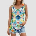 thumbnail image 2 of TARIENDY Long Tank Tops for Women Plus Size Sleeveless Graphic Tees Casual Loose Round Neck Blouses Tunic Going Out Tops Multicolor XL, 2 of 6