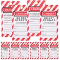 thumbnail image 4 of KAKOWELY 10pcs Lockout Tags Danger Do Not Operate Warning Tags Lockout Tagout Tags,5.67"X2.95"X0.04", 4 of 5