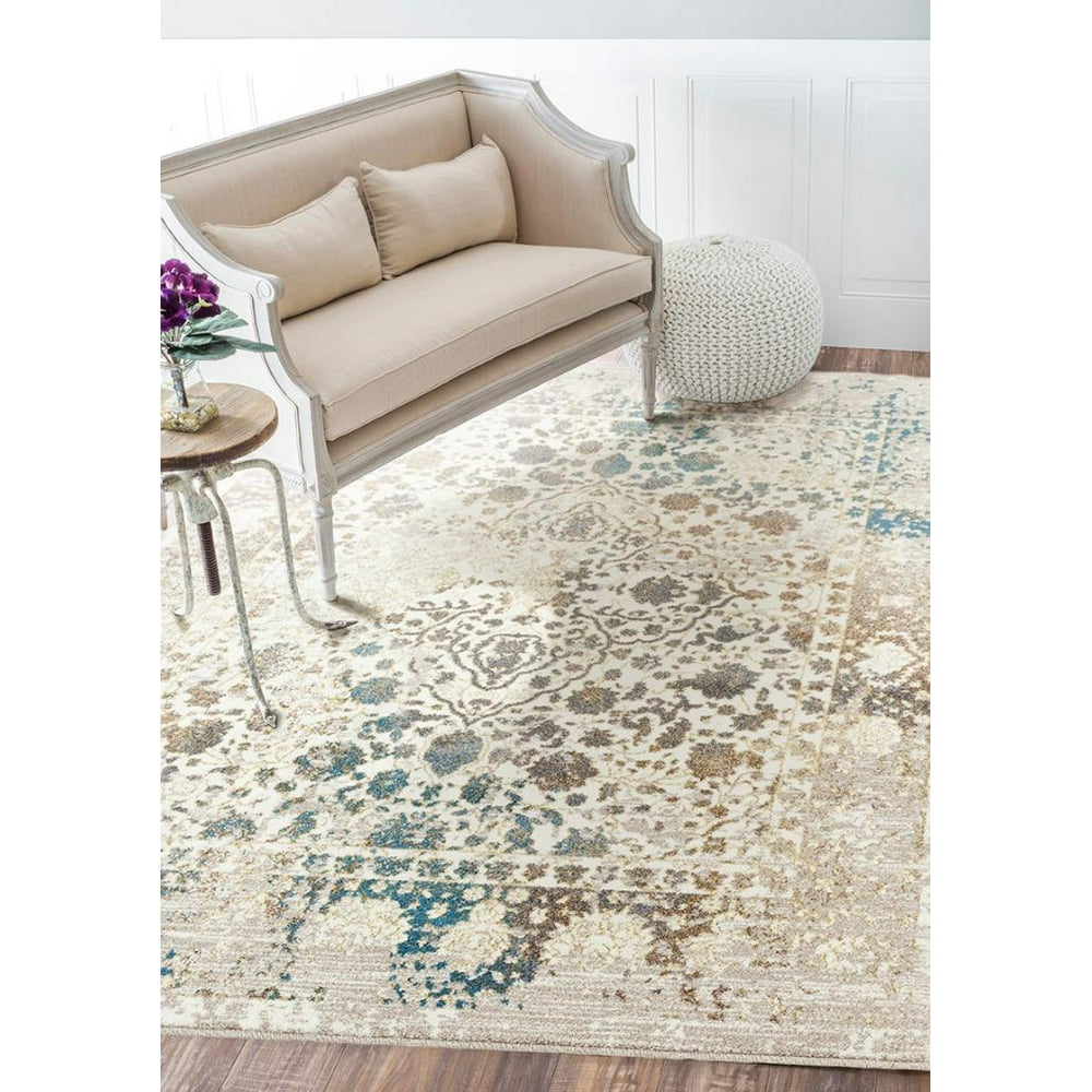 Luxe Weavers Beverly Collection Area Rug 6495 Cream 4x5