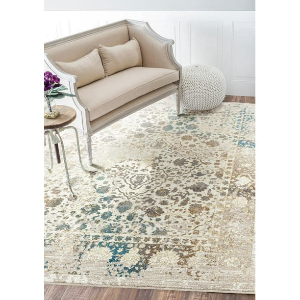 Luxe Weavers Beverly Collection Cream 5x7 Oriental Area Rug Walmart