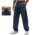 thumbnail image 2 of LEKWK Mens Yoga Pants for Men Regular Fit Soft Stretch Fabric Workout Pants Breathable Athletic Pants Elastic Waist Lounge Pants for Gym and Daily Wear, 2 of 8