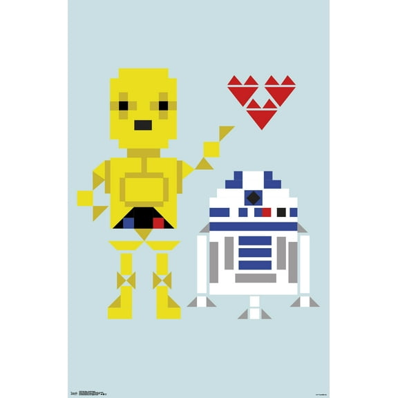Star Wars: Saga - Droids Hearts Wall Poster, 22.375" x 34"