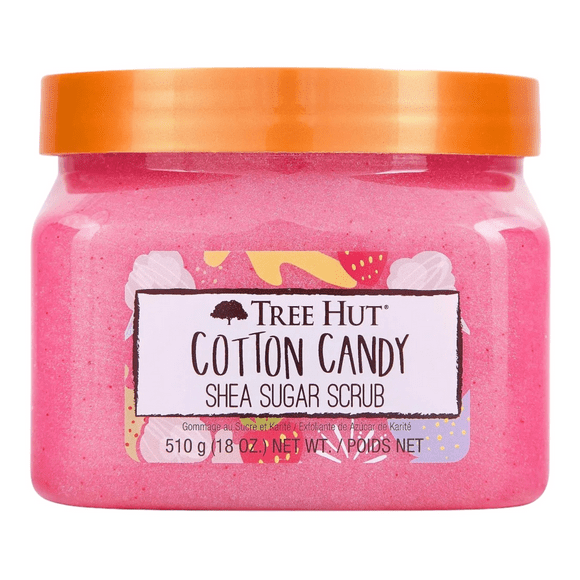 Tree Hut Shea Sugar Scrub, Cotton Candy, 18 oz