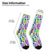 thumbnail image 2 of Zufioo Graffiti Pineapples Print Children's Mid-tube Socks, Contrast Color High Elastic Sports Socks - Sweat-absorbent, Warm, Suitable for Children Aged 6-10, 2 of 5