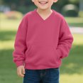 thumbnail image 5 of ATOGUTA Teen Sweatshirts V Neck Long Sleeve T-Shirts with Cute Casual Tees for Everyday Size 2T-12, Pink, 5 of 6