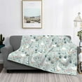 thumbnail image 2 of Rateoe Goose and Doodle Flowers Pattern Flannel Throw Blanket, Ultra-soft Blanket for Bed, Couch, Car, Hypoallergenic Anti-pilling blanket-50"x40"(Horizontal), 2 of 6