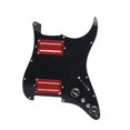 thumbnail image 4 of Pastilla de de guitarra eléctrica Humbucker, repuesto de guitarra resistente HH cargado con cableado, práctico precableado para St negro rojo, 4 of 8