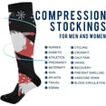thumbnail image 4 of FREEAMG Christmas Decoration Compression Socks for Men & Women Running Stockings Knee High Socks for Gardening Running Cycling Travel and Climbing, 1 Pair, 4 of 7