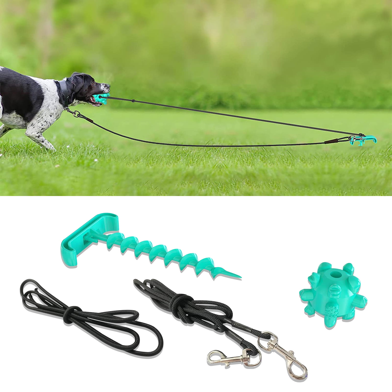 Outdoor Dog Rope Ball Pull Toy, Pet Ground Pile Ground Nail Tie Dog